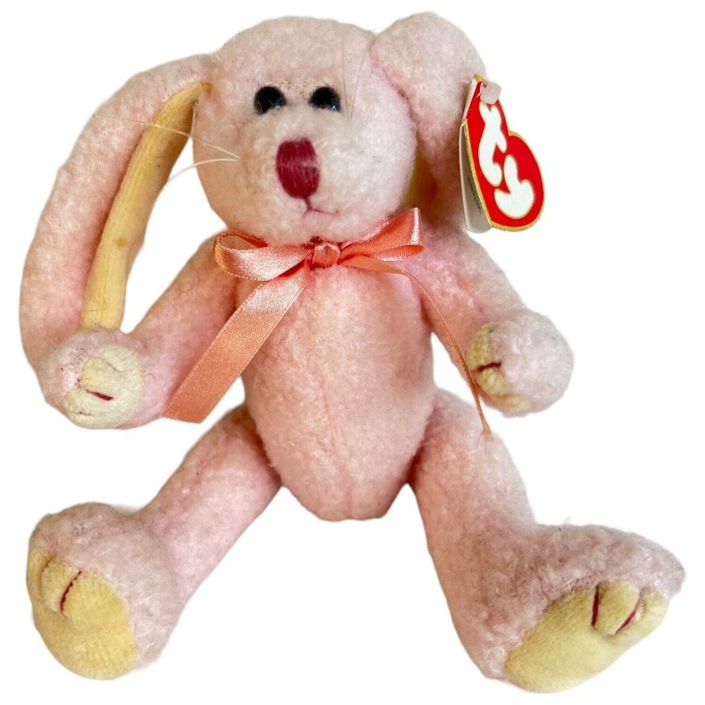 TY Attic Treasures Easter Bunny Rabbit Plush Strawbunny Moveable Arm‎ Leg Head